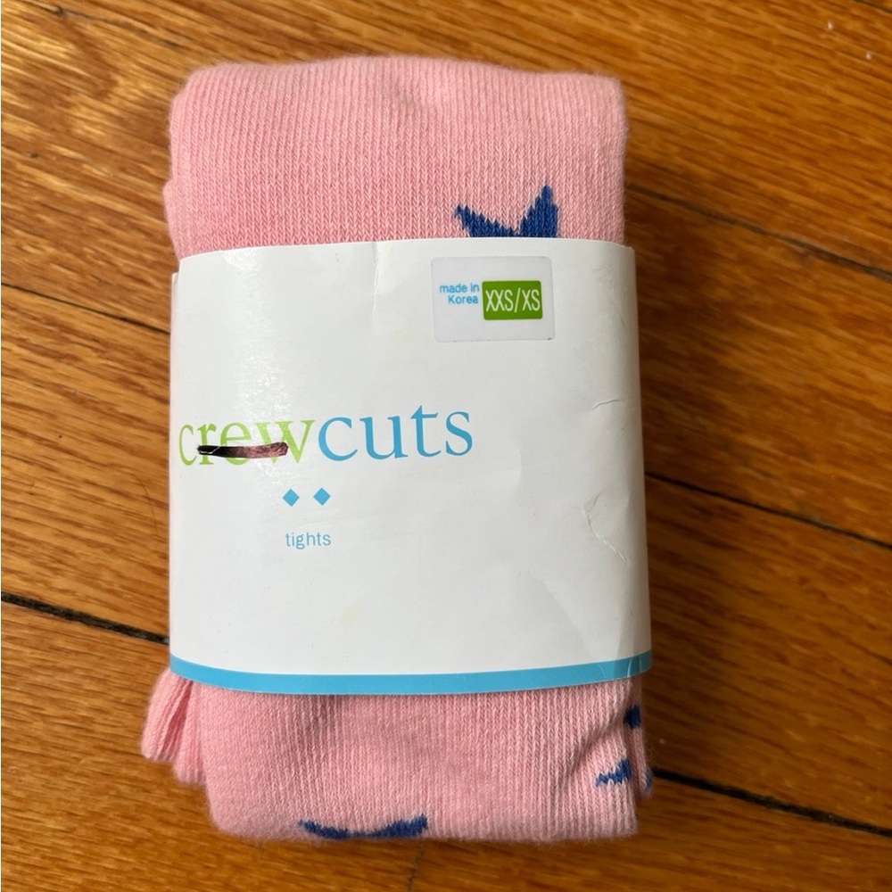 Crewcuts Pink Tights Blue Stars JCrew New NWT